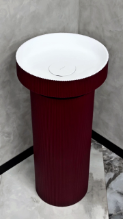 Пьедестал для раковины Armadi Art Sole Corian 801-Base-Rib-BUR бургунди